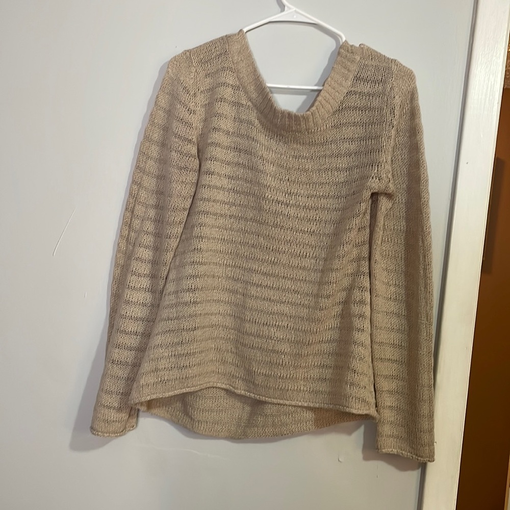 Beige see through sweater size L